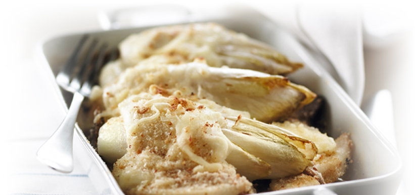 Gratin d'endives au canard