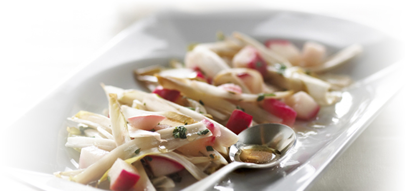 Endives braisées aux pommes et au miel